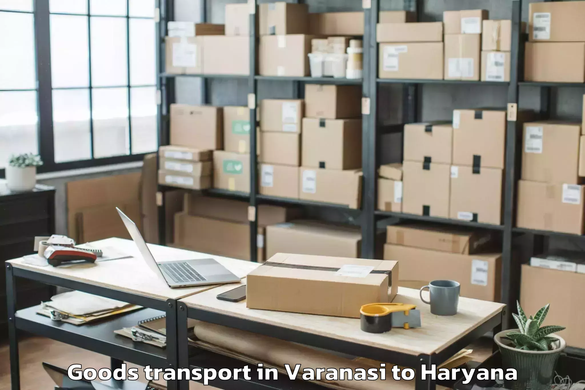 Easy Varanasi to Sushant University Gurgaon Goods Transport Booking